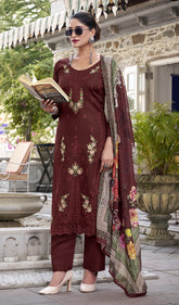 Ambarlyn Premium Cotton Salwar Kameez – Embroidered with Cutwork Border